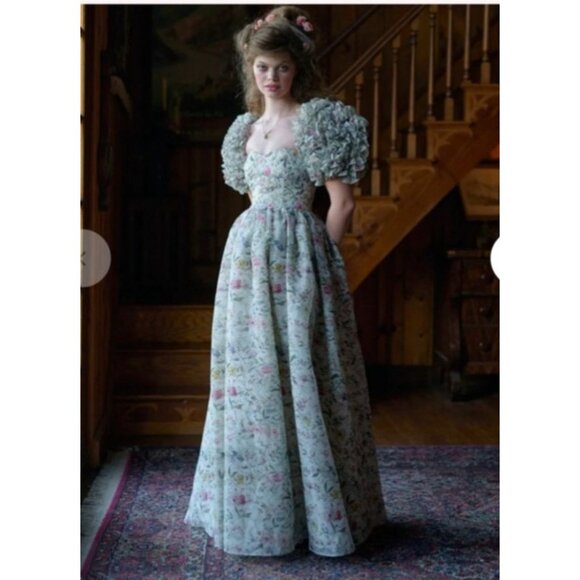 Selkie Women's The Wildflower‎ Kilburn Demoiselle Gown Floral large Bridgerton - Picture 2 of 12